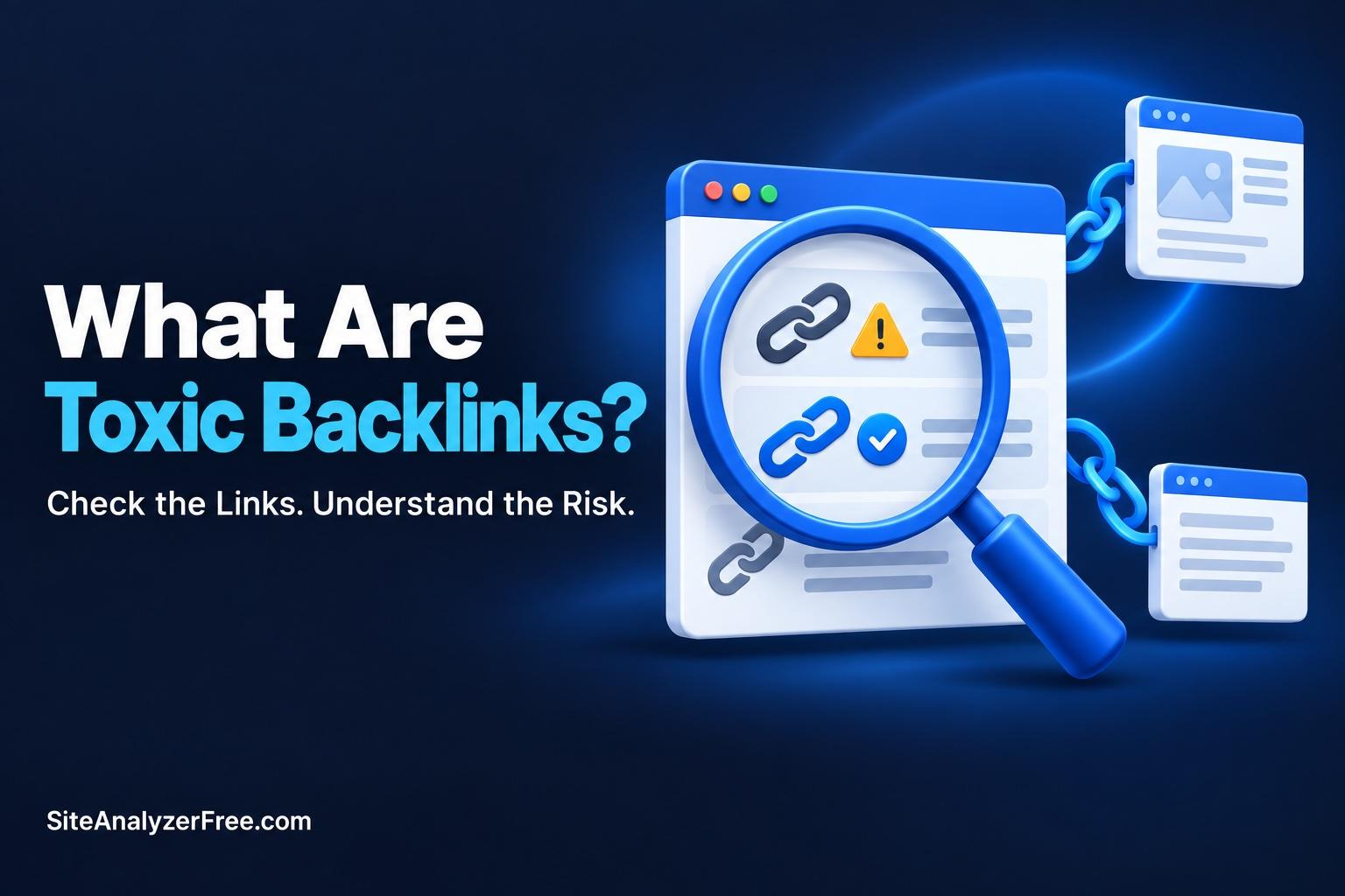 What Are Toxic Backlinks? Check the Links. Understand the Risk.