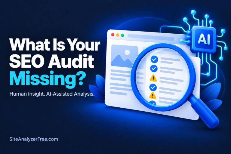 What Is Your SEO Audit Missing? Human Insight. Al-Assisted Analysis.