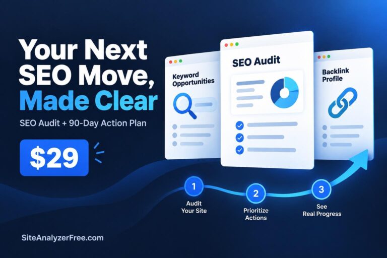 Your Next SEO Move, Made Clear SEO Audit + 90-Day Action Plan